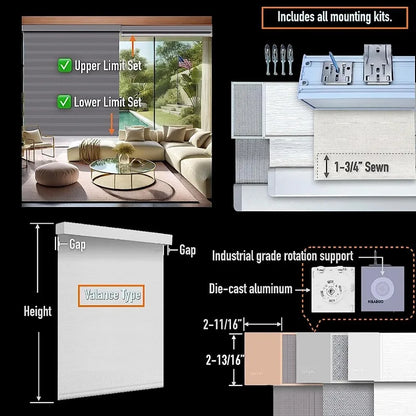 Window Motorized Blind with Fabric Insert