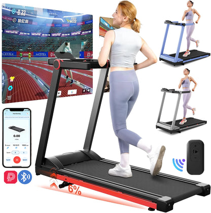 350lbs Adjustable Foldable Treadmill,10MPH Exercise Machine