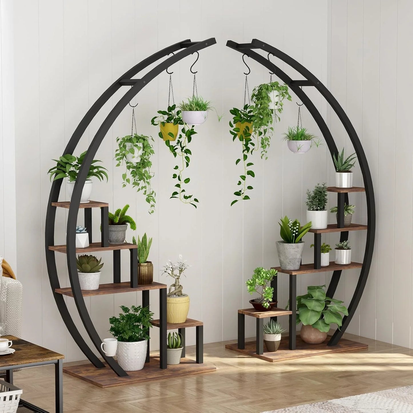 2 Pcs Metal Plant Shelf for Indoor Outdoor Plants