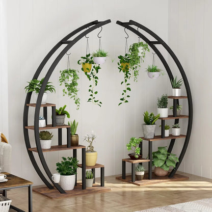2 Pcs Metal Plant Shelf for Indoor Outdoor Plants