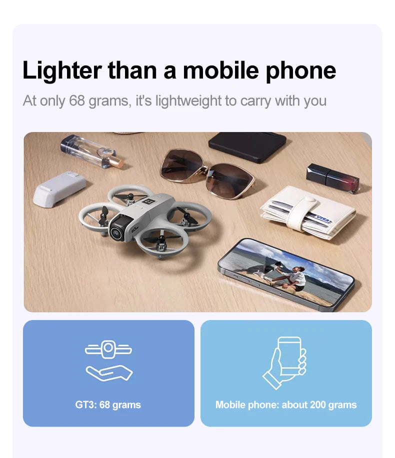 GT3 Drone with HD Dual Camera 180° view