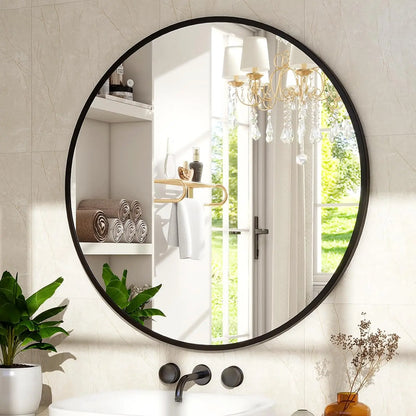 36 Inch stylish Round Metal Wall Mirror