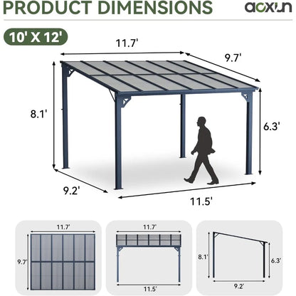 High quality-10' x 12' Gazebo Pergola w/ Sloped Roof