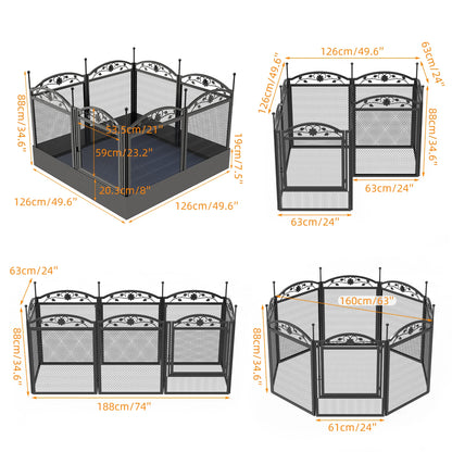 8 Panels Heavy Duty Dog Playpen Pen