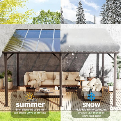 10x14 FT Wall Mounted Gazebos Canopy Awnings