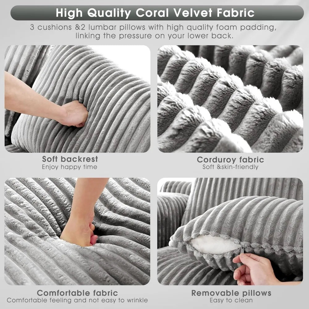 Cloud Sofa Living Room Bedroom Upholstered Sofa.