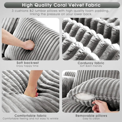 Cloud Sofa Living Room Bedroom Upholstered Sofa.
