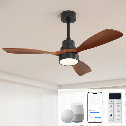 52 Inch 3 Blade Ceiling Fan with LED light