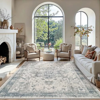5x7 Washable Area Rug for Living Room