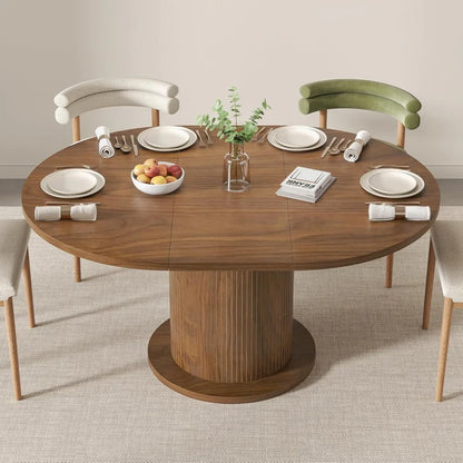 43.3- inch 59-inch Adjustable Size Round Circle Dining Tables