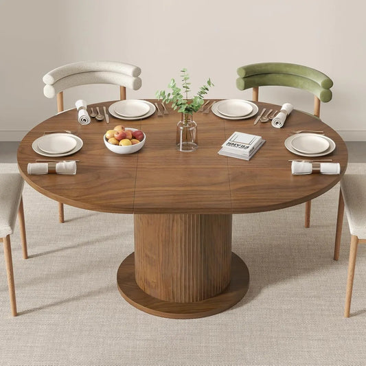 43.3- inch 59-inch Adjustable Size Round Circle Dining Tables