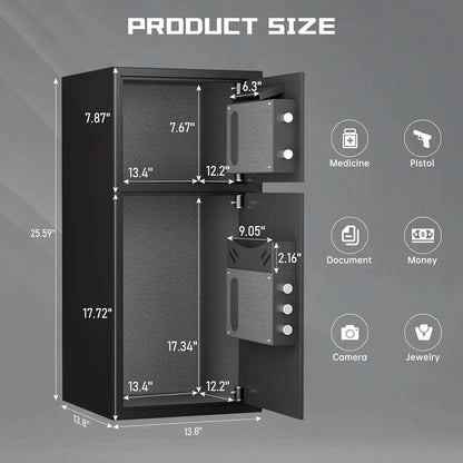 Heavy Duty Large Safe with Dual Alarm System