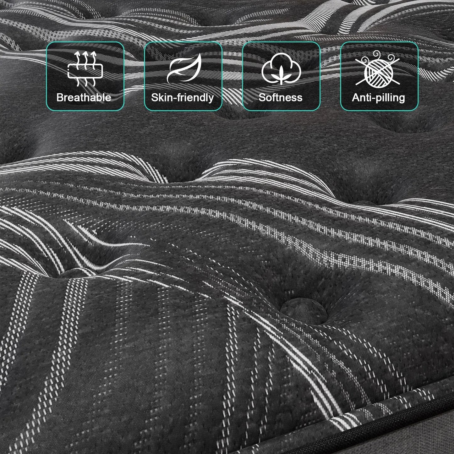 12"14" Gel Memory Foam Hybrid Pocket Spring Mattress