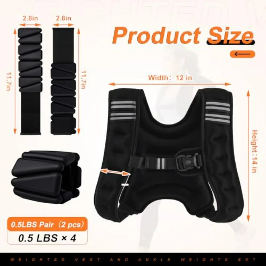 6 lb. Weight Vest with Reflective Stripes