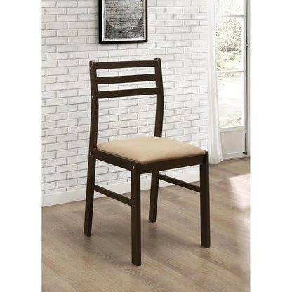 Cappuccino and Tan 3-Piece Drop Leaf Dining Set
