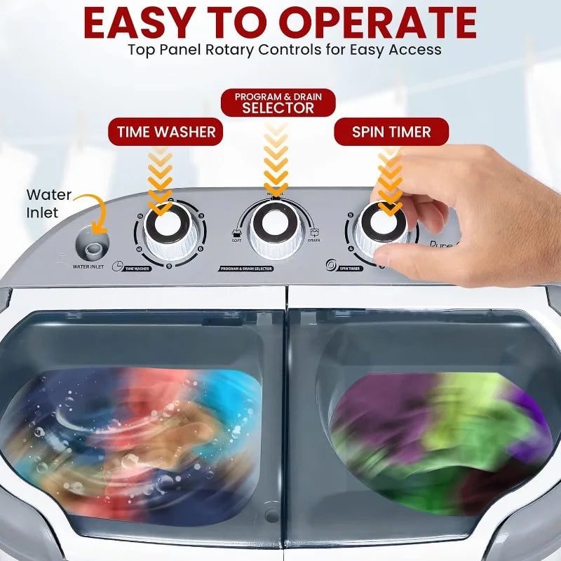 2 in 1 Portable Mini Washing Machine