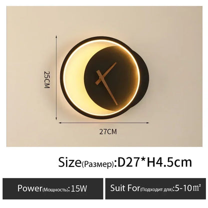 Wall Lamp with Clock Dining Room Decor