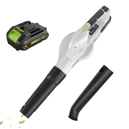 2 Speed Electric Cordless Leaf Blower with 1 Battery and Charger.
