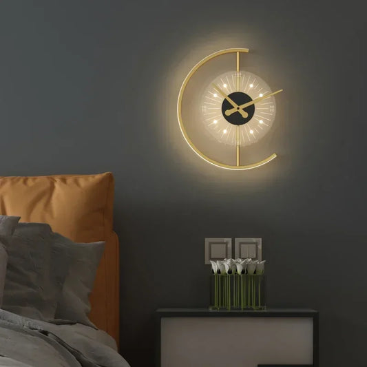 Wall Lamp with Clock Dining Room Decor