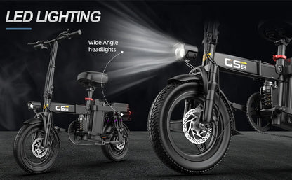 Folding Electric Bike for Adults Teens, 750W Peak Motor