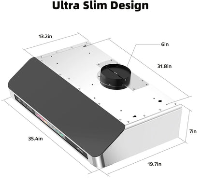 30/36 Inch Under Cabinet Range Hood with Voice/Gesture/Touch Control