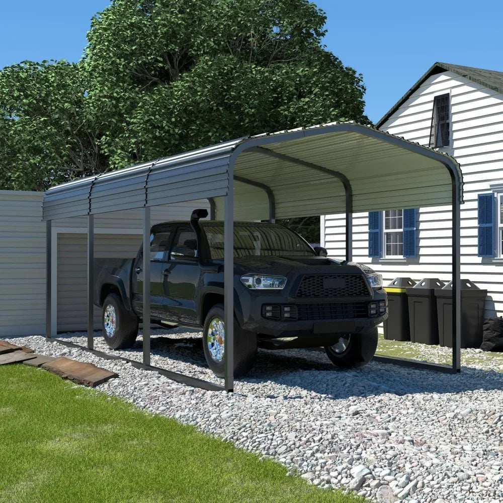 10' x 15' Heavy Duty Metal Carport Kit with Metal Roof