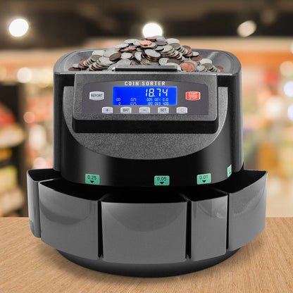 Automatic Dollar Coin Counter an LCD Display for Counting