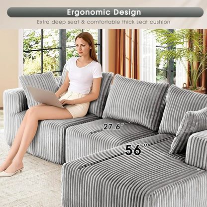 Cloud Sofa Living Room Bedroom Upholstered Sofa.