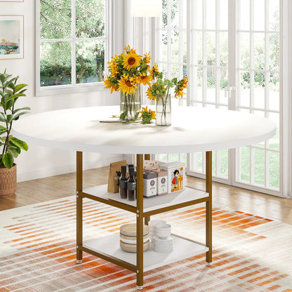 47-inch Round Dining Table for 4