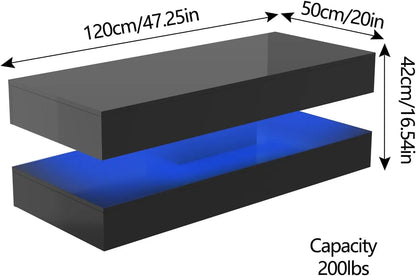 Double-Layer Design for Living Room Coffee Table with 2 Storage Drawers