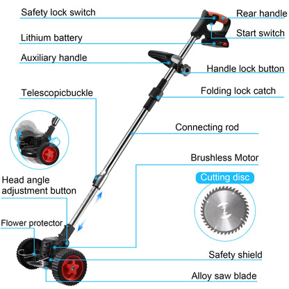 Electric Lawn Mower Cordless Grass Trimmer