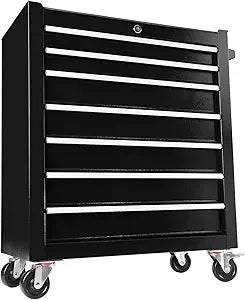 7 Drawers Rolling Tool Chest with Lock & Key