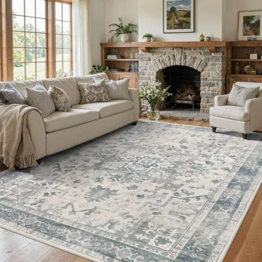 5x7 Washable Area Rug for Living Room