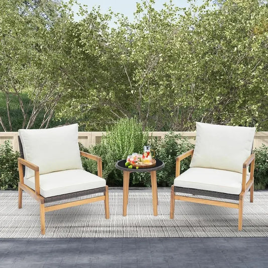 3-Piece Wicker Patio Furniture Set