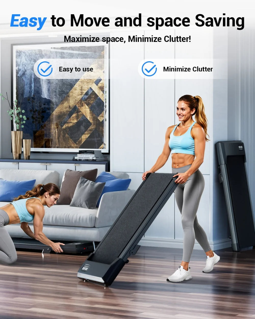 Foldable 6% Slope Under Desk Treadmills