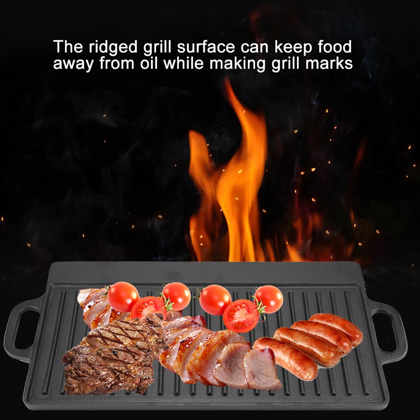 Non-Stick double-sided Grill Griddle Pan