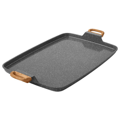 Cast Aluminum Double Griddle with Charcoal Grey Speckled