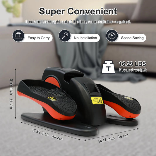 Under-Desk Elliptical Exerciser Pedal with Remote Control