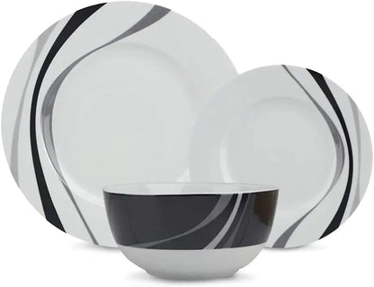 18-Piece Dinnerware Set, Microwave & Dishwasher Safe