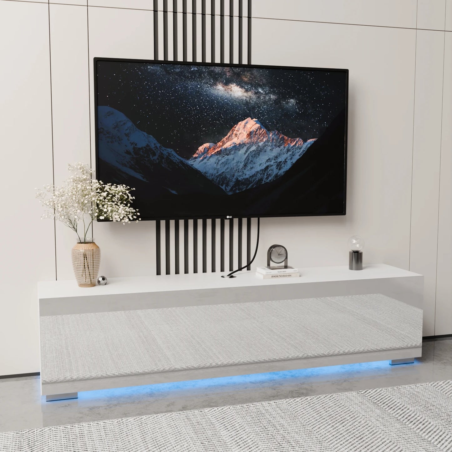 Floating TV Stand with Led Light for TVs up to 63"