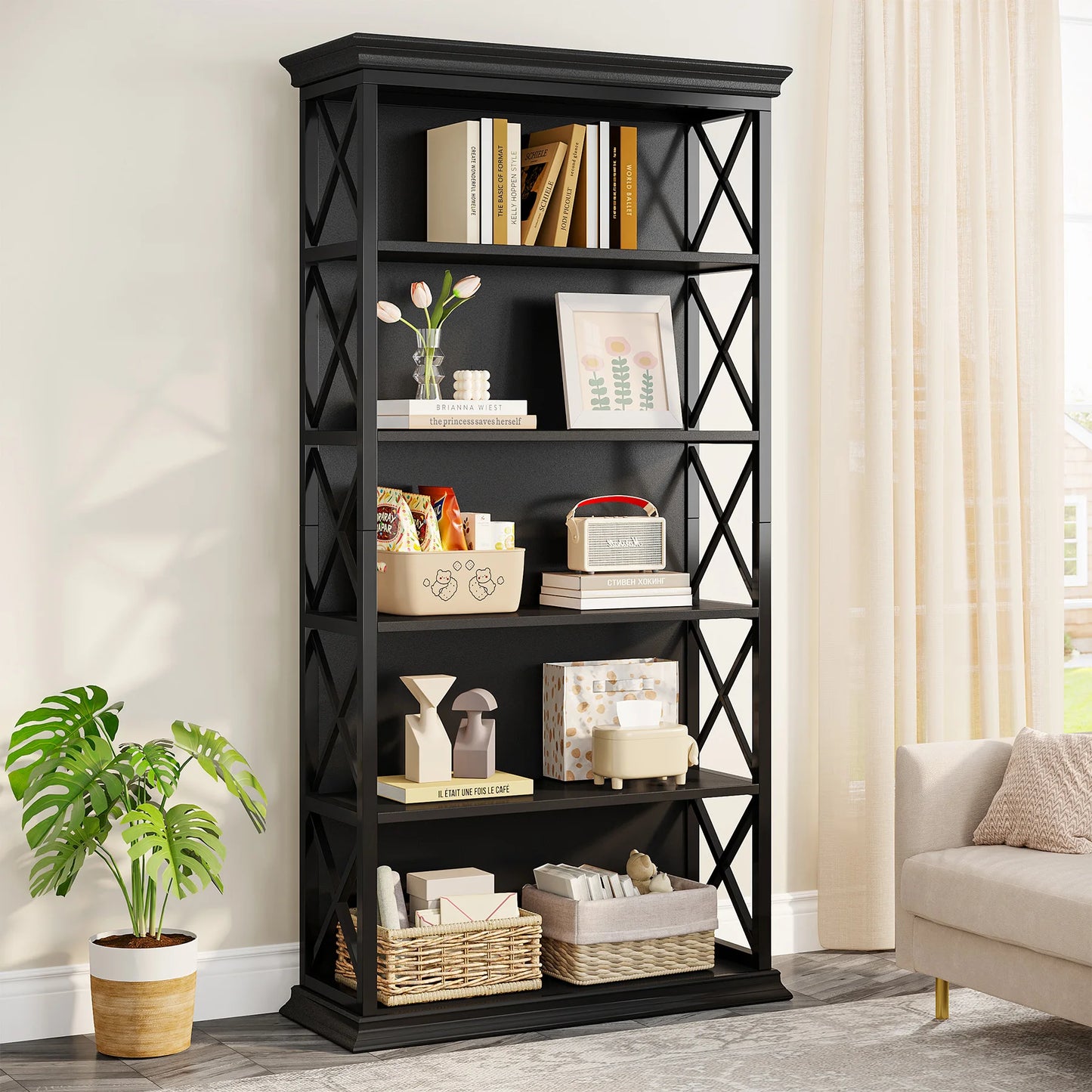 71 Inches Industrial Bookshelf