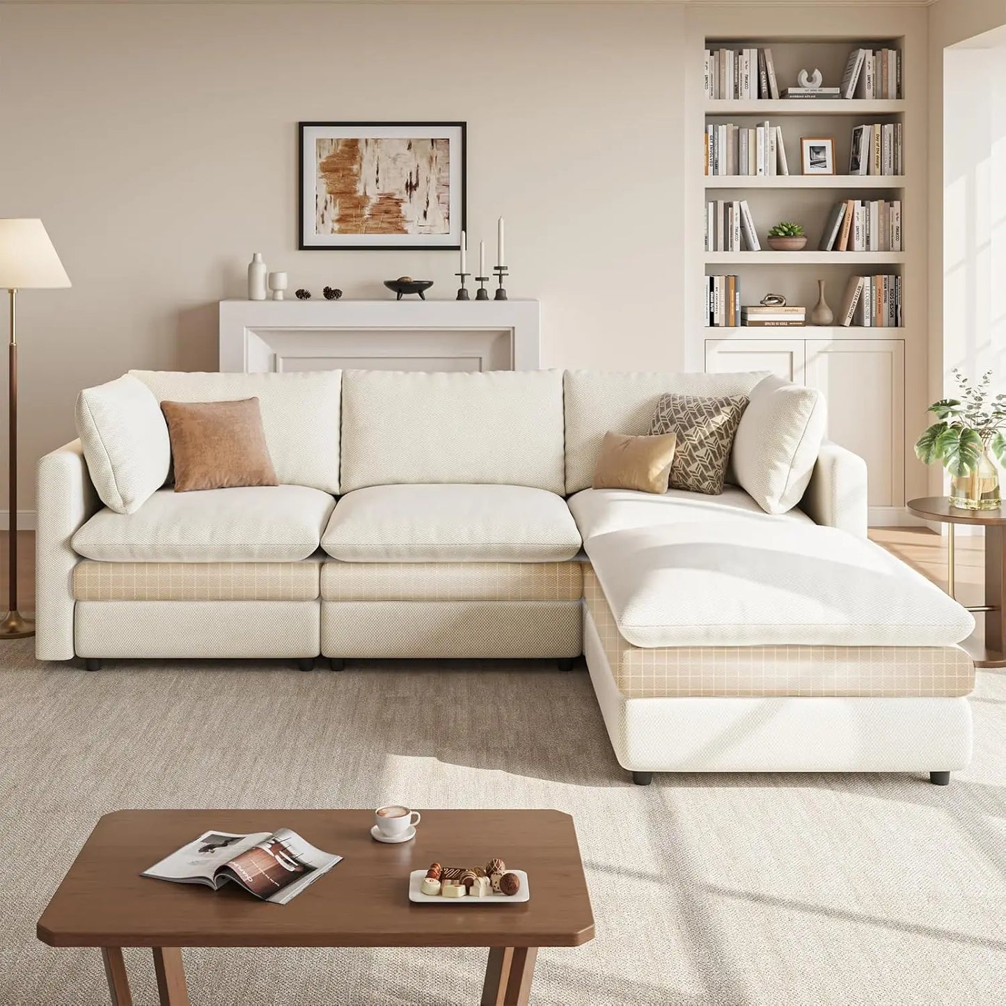 97in Modular L-Shape Sectional Sofa Deep Seat