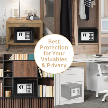 Electronic Digital Safe Box for Home with Fireproof Money Bag