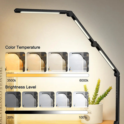 LED Desk Lamp with Clamp with Three light sources