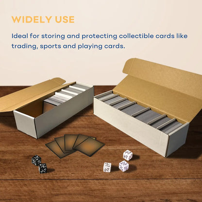 Cardboard Trading Card Storage Box with Dividers