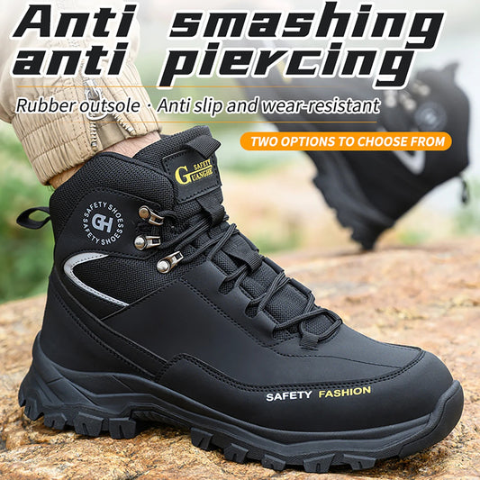 High Top Safety Shoes Men Steel Toe Work boots