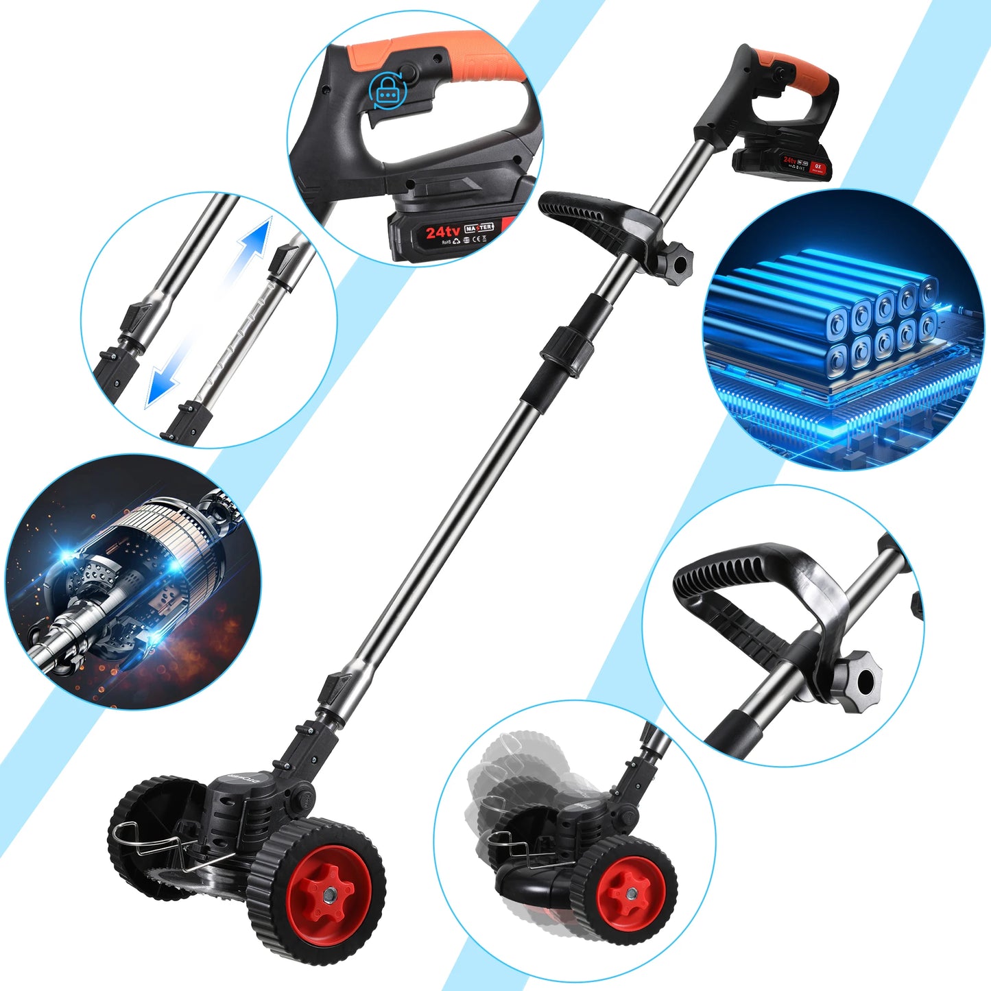 Electric Lawn Mower Cordless Grass Trimmer