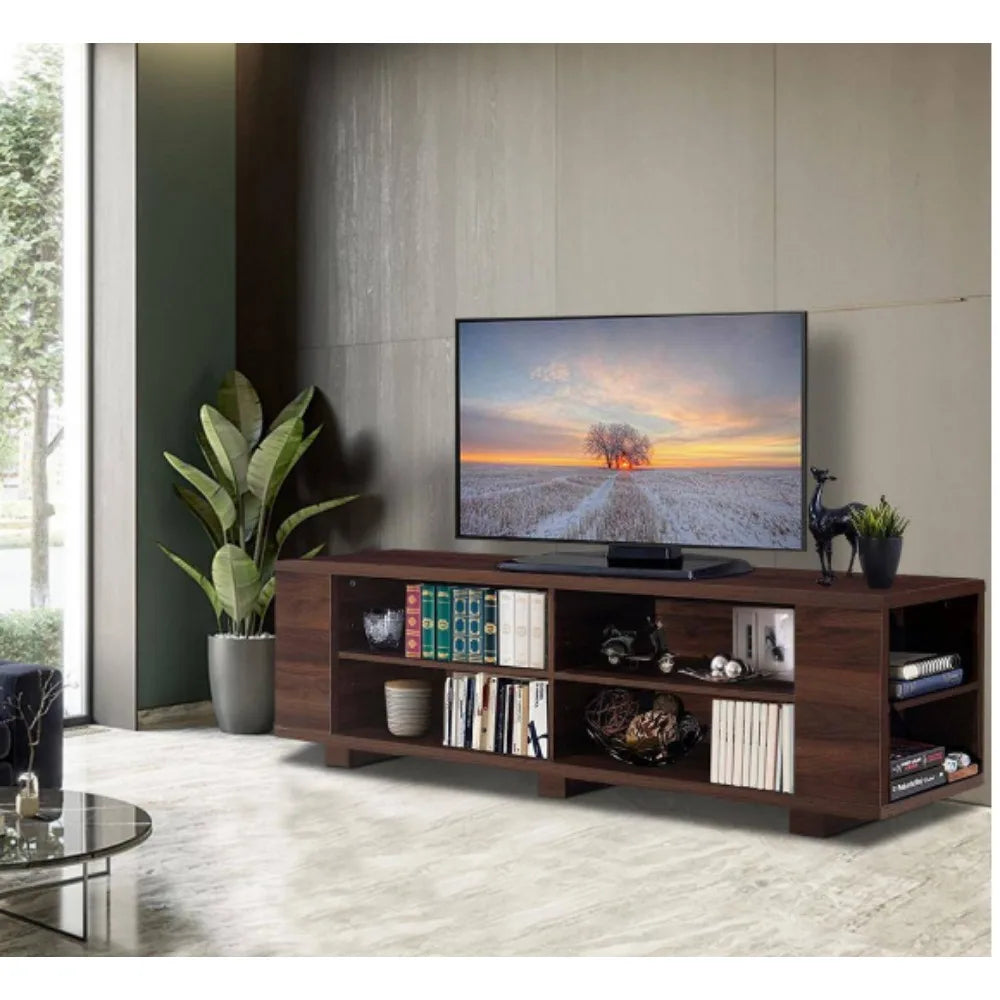 59 in. Wood TV Stand Console Storage Entertainment Media Center
