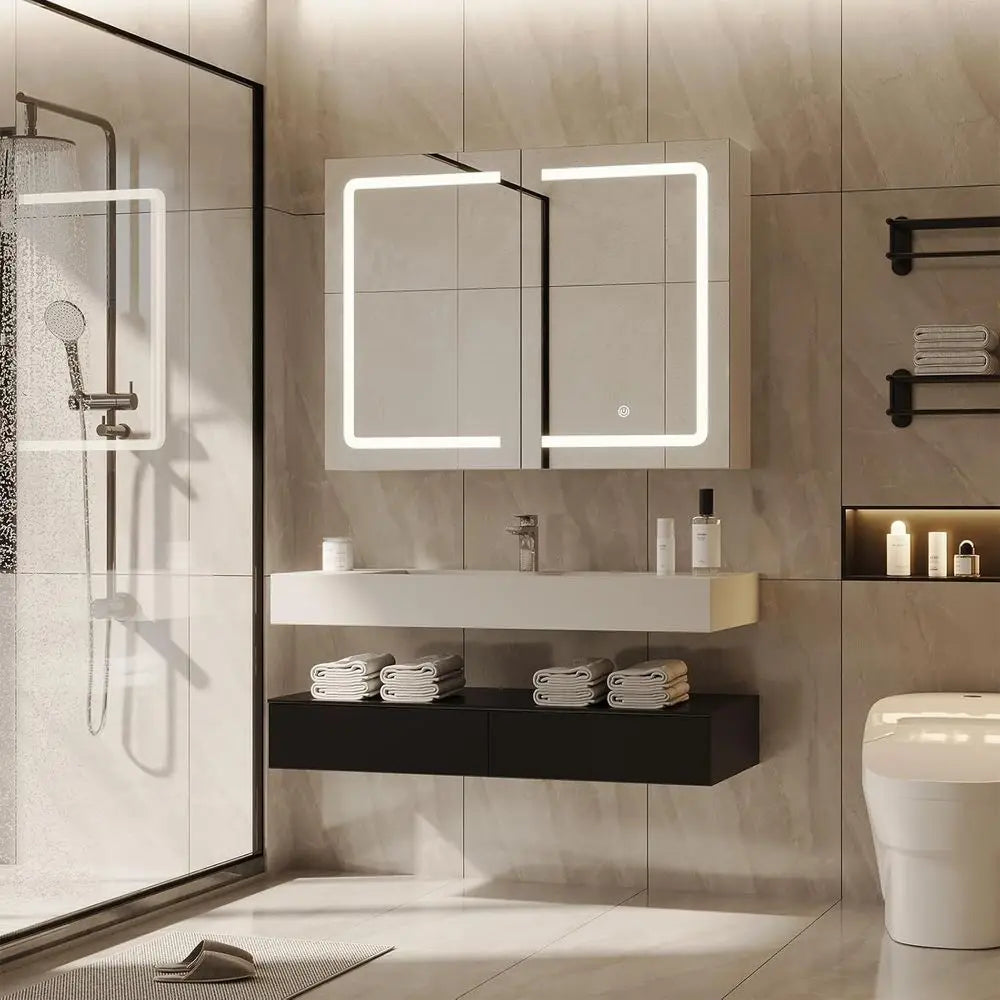 31.5''x23.6'' Medicine Cabinet with Led Lights