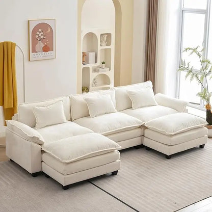 120" Modular Sectional Sofa, with Ottoman